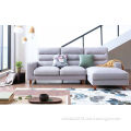 Japan design L shaped high back fabric sofa